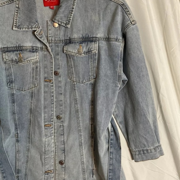 Guess Blue Jean Jacket Womens Size Medium - Picture 5 of 9